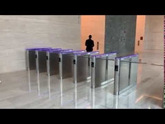 Уличный/Внутренний турникет с откидной створкой, BLDC-мотором, с устройством для считывания карт и распознаванием отпечатков пальцев