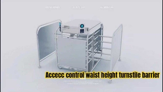 Double channel waist height access control turnstile