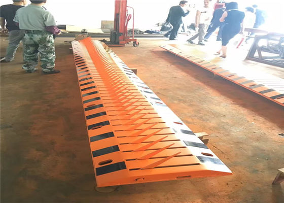 Противотеррористический блокпост с шипованным барьером, толщина лезвия 10 мм, сталь А3