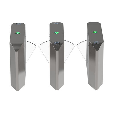 Двухпроходный скоростной турникет с сертификатом CE и мягкой откидной створкой из силикагеля