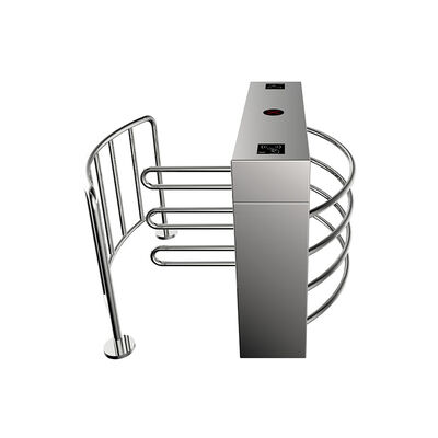 Полуавтоматический турникет из нержавеющей стали 304 высотой в половину роста с механизмом повышенной прочности и пропускной способностью от 25 до 30 человек в минуту