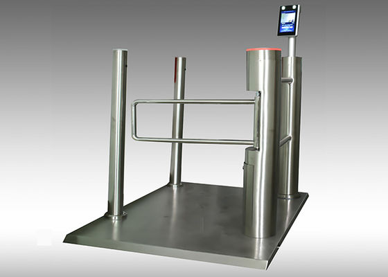 Распашной барьер SS304 с бесщеточным двигателем, распознаванием лиц и измерением температуры
