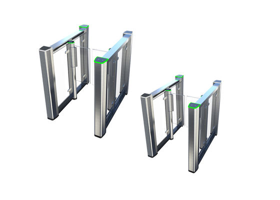 Признание лица IP54 RS485 Биометрические качающиеся ворота с 10 мм акриловым барьером для безопасного контроля доступа
